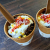 STICKY THAI BLACK RICE PUDDING WITH STRAWBERRY, MANGO & COCONUT YOGURT 