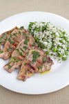 foto ricetta Riso basmati con piselli e costolette d'agnello alle erbe 