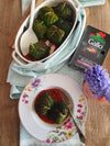 BLACK RICE AND LENTIL FILLED SAVOY CABBAGE ROLLS 