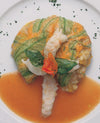 foto ricetta Timballo di riso alla zucca con code di scampi 