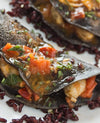 foto ricetta Crespelle di riso venere e sautè di cozze 