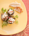 foto ricetta Involtini di riso e melanzane su carpaccio di branzino 