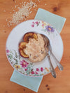 BAKED RICE PUDDING WITH OVEN ROASTED PEACHES 