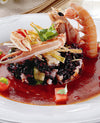foto ricetta Riso Venere con vongole, scampi e zucchine con salsa di crostacei 