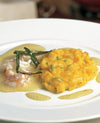 foto ricetta Risotto allo zafferano con scampi e fiori di zucca 