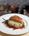 ROUGET GRILLÉ AU RISOTTO DE PETITS POIS ET TOMATES SÉCHÉES 