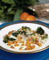 RISOTTO AUX ÉPINARDS, COURGE BUTTERNUT ET BISCUITS AMARETTI 