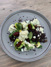 CAULIFLOWER, BEETROOT & BLACK RICE SALAD WITH CURRIED EGG DRESSING 