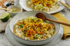 Blumenkohl-Risotto mit geröstetem Kurkuma-Blumenkohl und Tahini-Sauce 